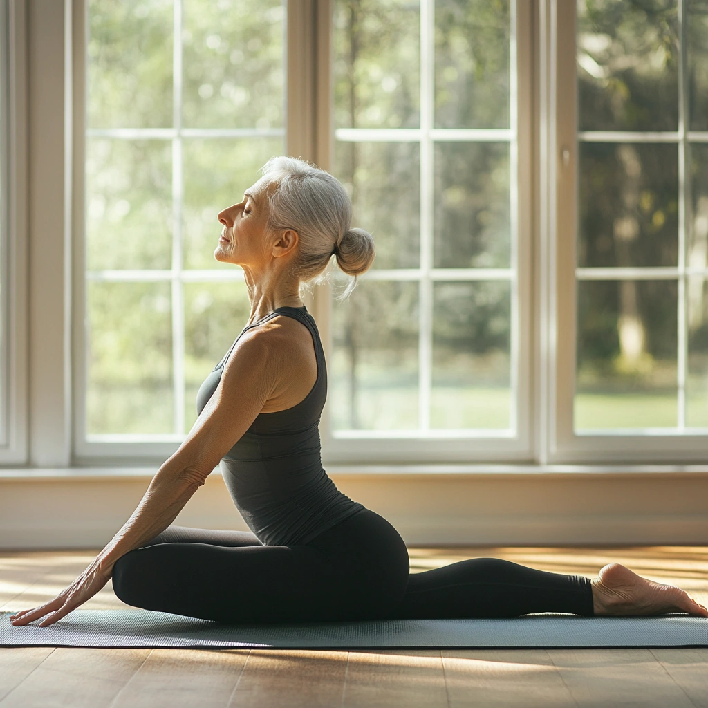 Марджаріасана-Бітіласана - поза кішки-корови для старшого віку