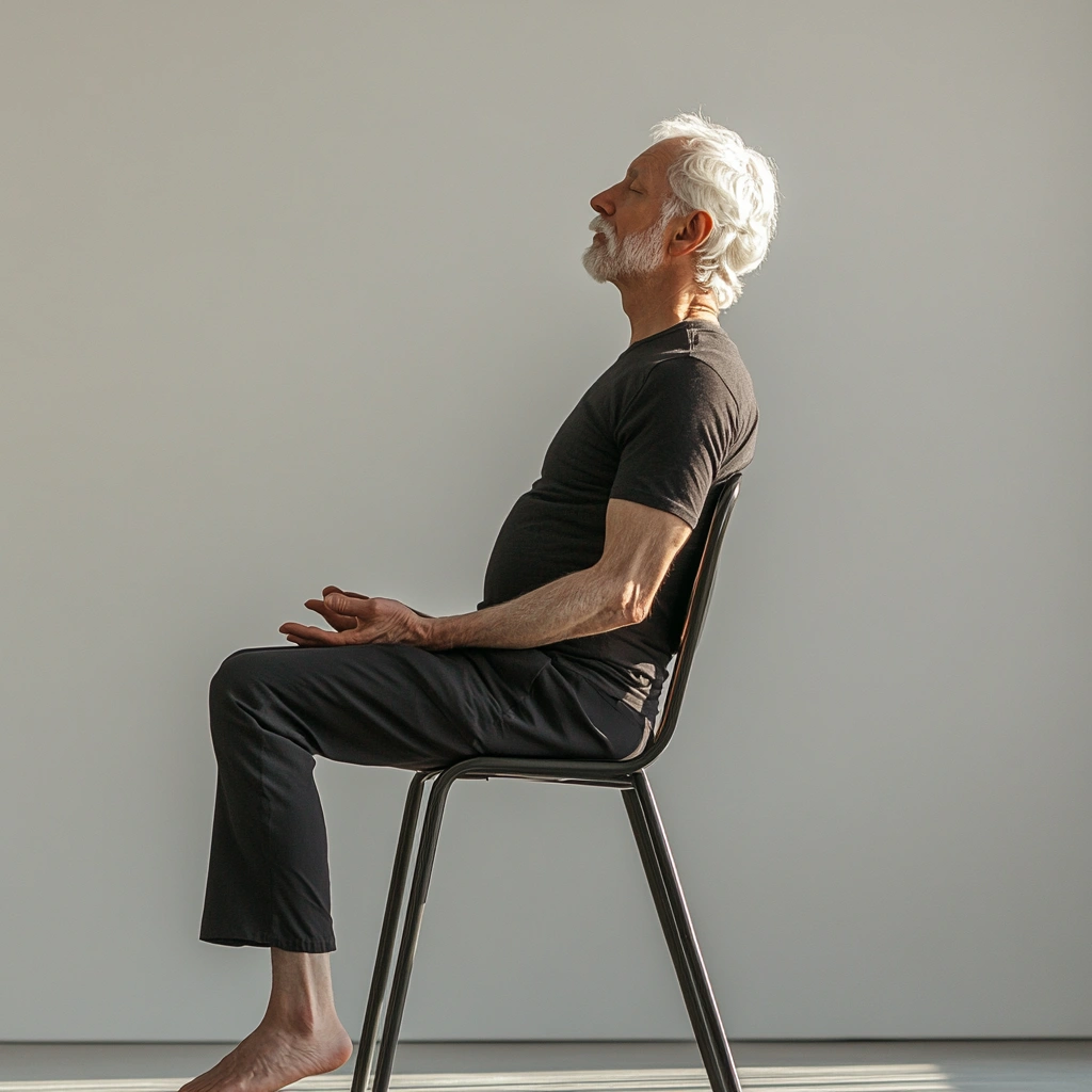 Уткатасана - поза стільця для літніх людей