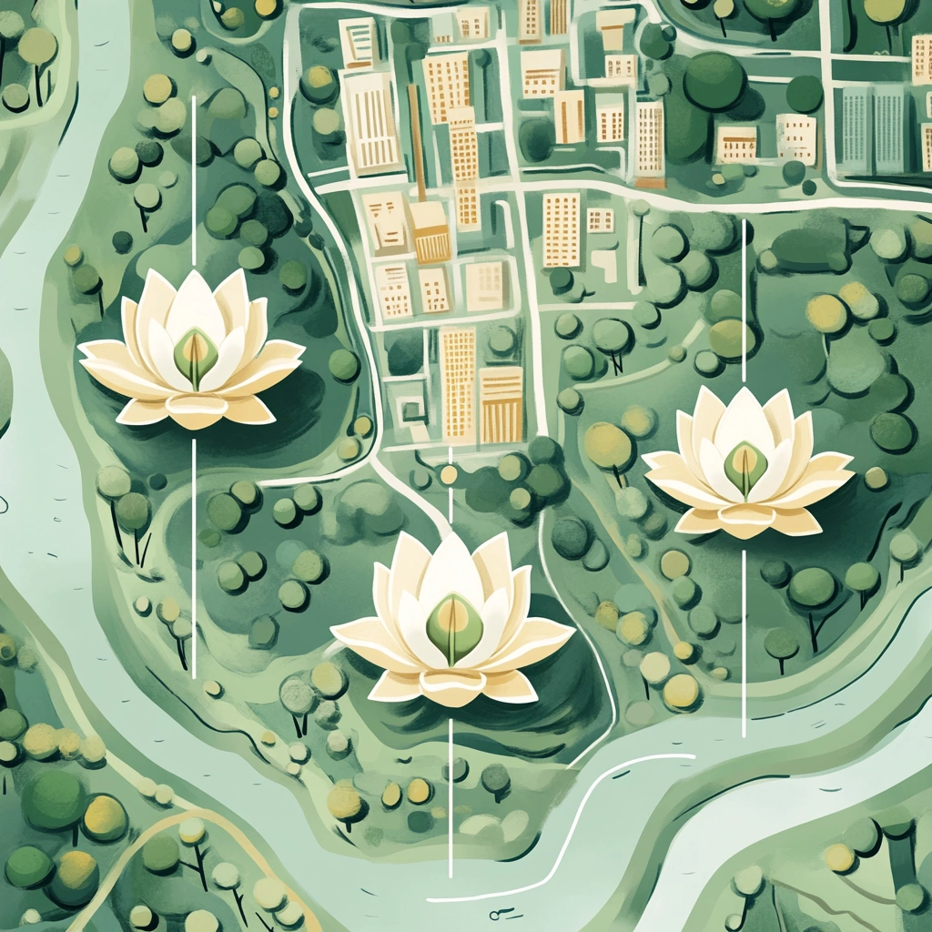 Карта розташування студій йоги brolentask